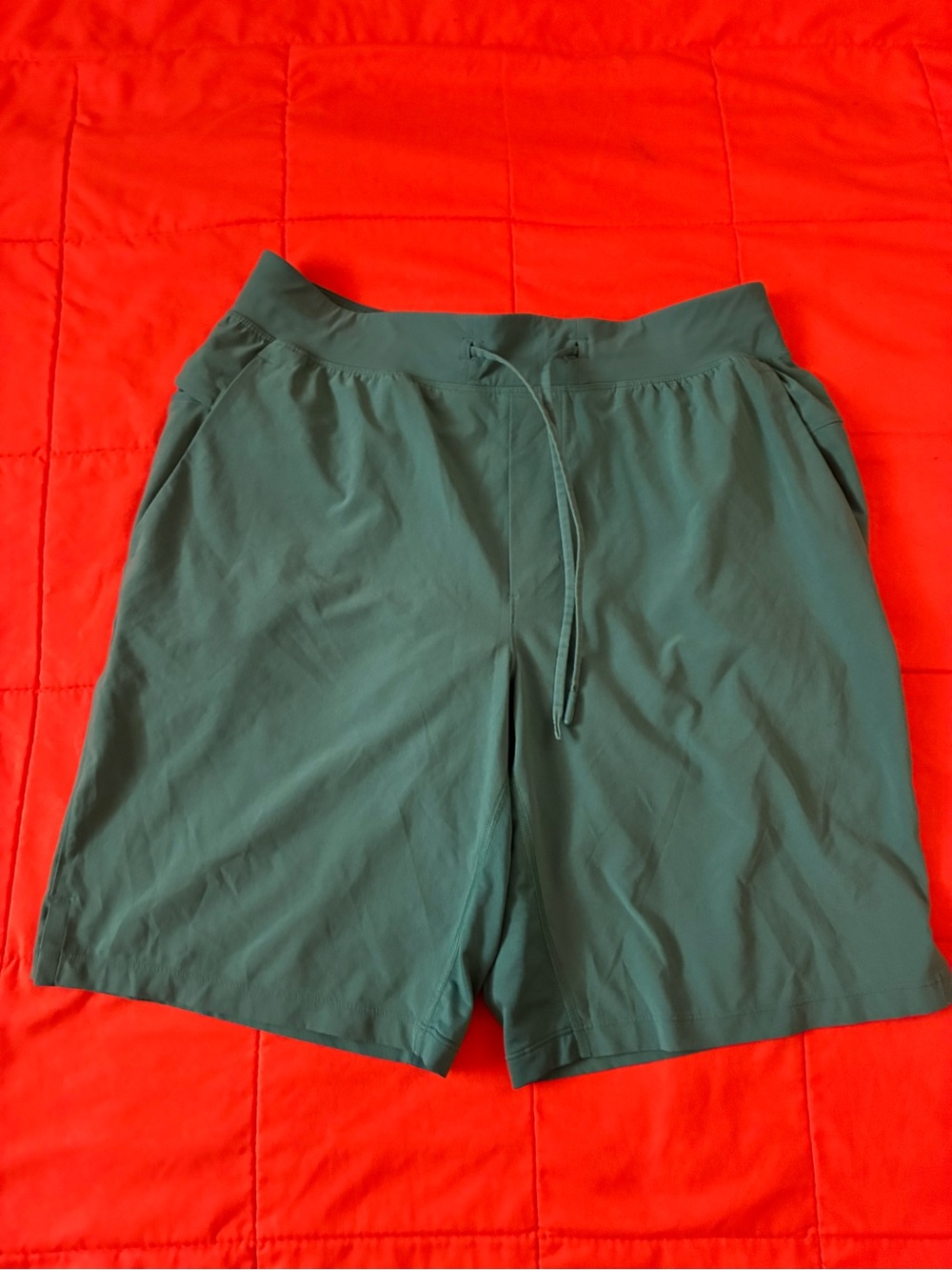 Lululemon Shorts Mens Large Green Stretch Perform Athleisure Yoga